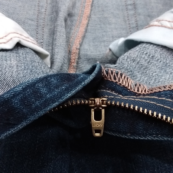 Womens Lucky Brand Jeans size 16 mid waist unhemmed at 27 Low Rise Lolita Skinny - Picture 10 of 14